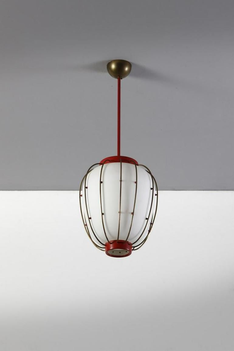 Mid-Century Modern Lantern Pendant by Angelo Lelii for Arredoluce, Italy, 1950s