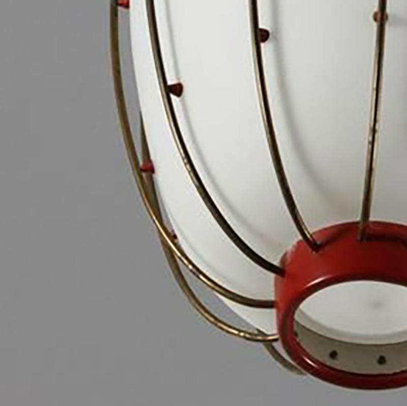 Lantern Pendant by Angelo Lelii for Arredoluce, Italy, 1950s In Good Condition In New York, NY