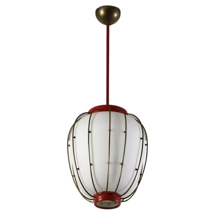 Lantern Pendant by Angelo Lelii for Arredoluce, Italy, 1950s