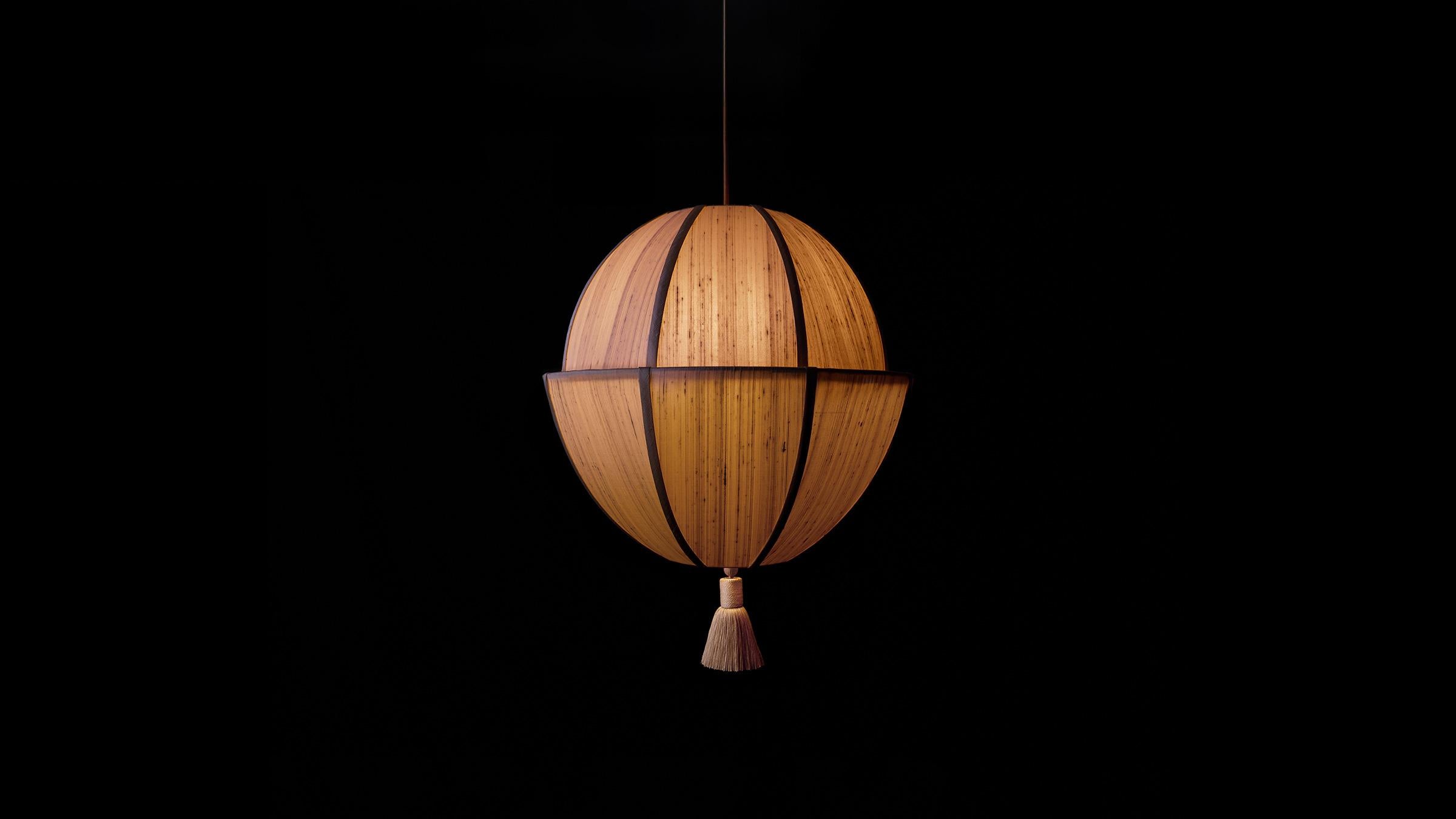 Silk Lantern Pendant Small For Sale