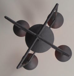 Lantern Plaster Chandelier in Flat Black Finish
