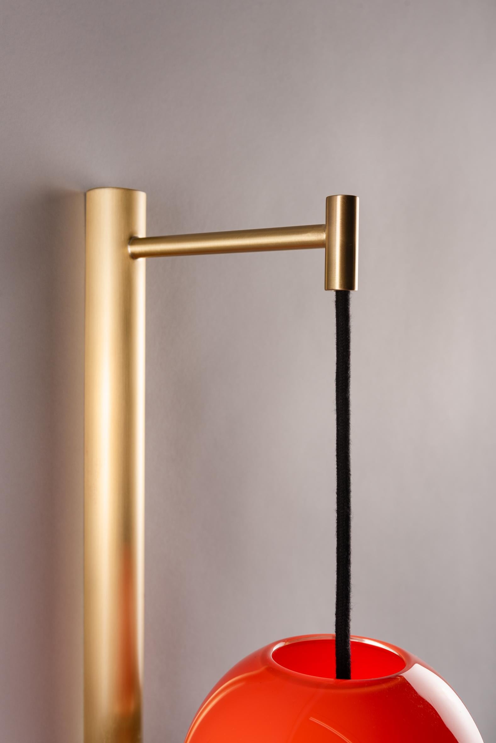 Lantern Wall Light by Atelier Demichelis
Dimensions: W 16 x D 24 x H 45 cm
Materials: Brass, Blown Glass.


Laura Demichelis

Laura was born & brought up in Provence, in the south of France.
Trained at the École Boulle in Paris, she obtained her