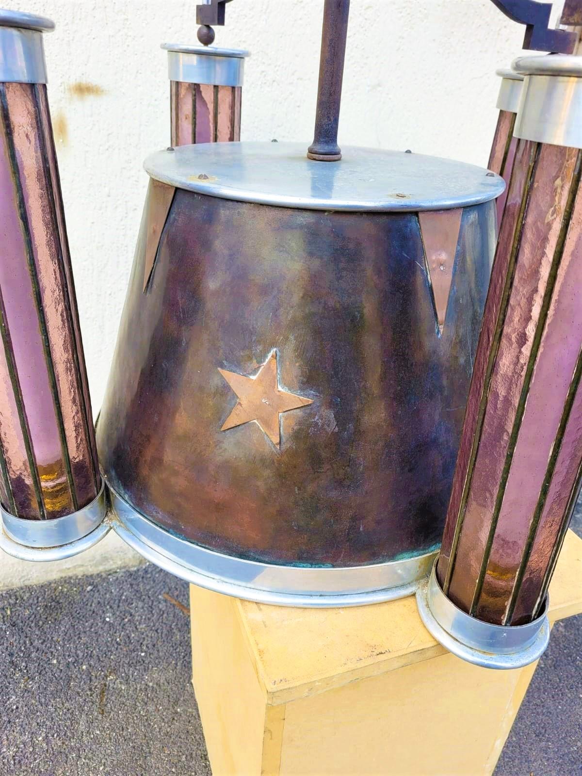 Lantern with its bracket, art déco, XXth century For Sale 3