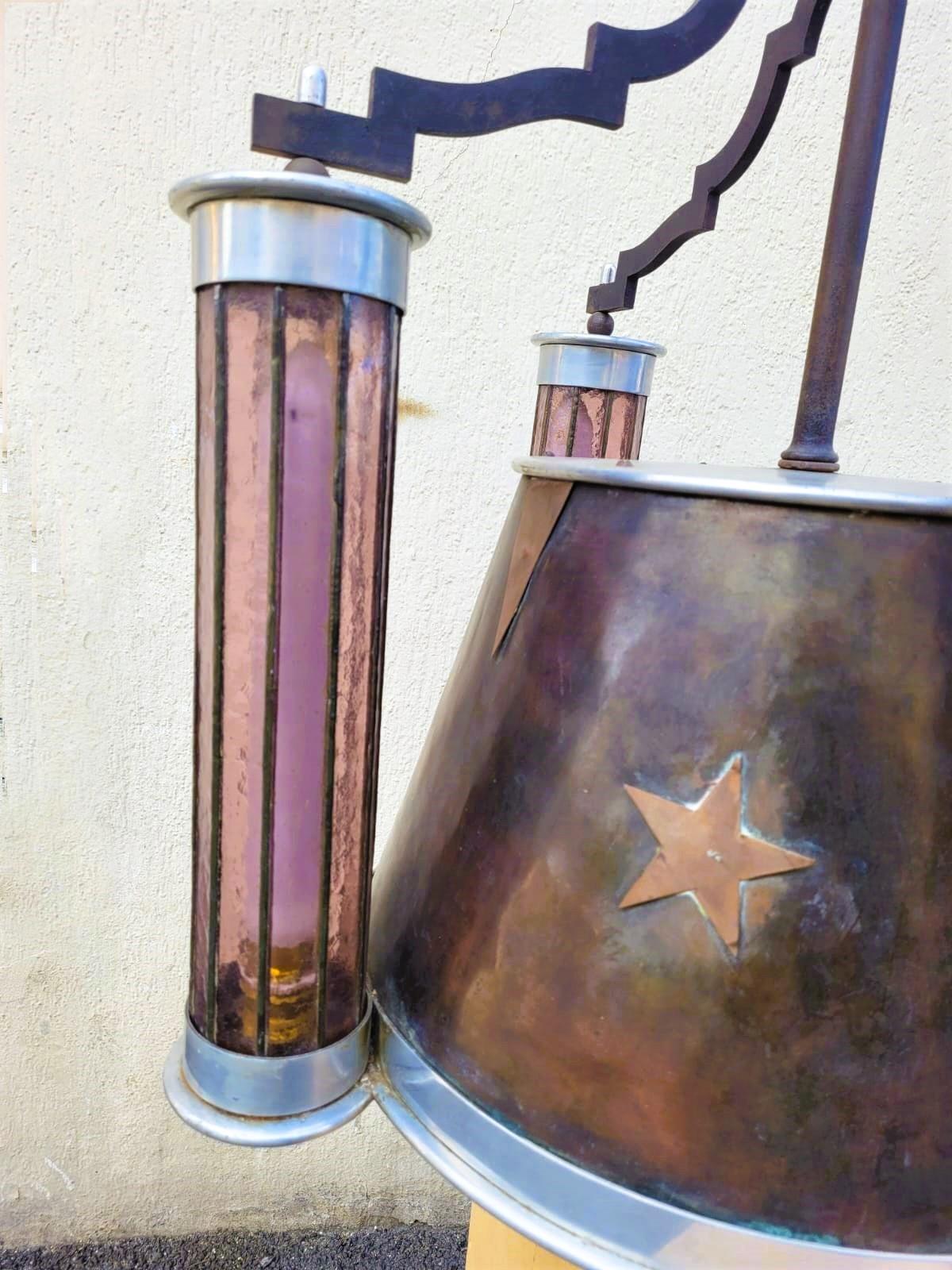 Lantern with its bracket, art déco, XXth century For Sale 4