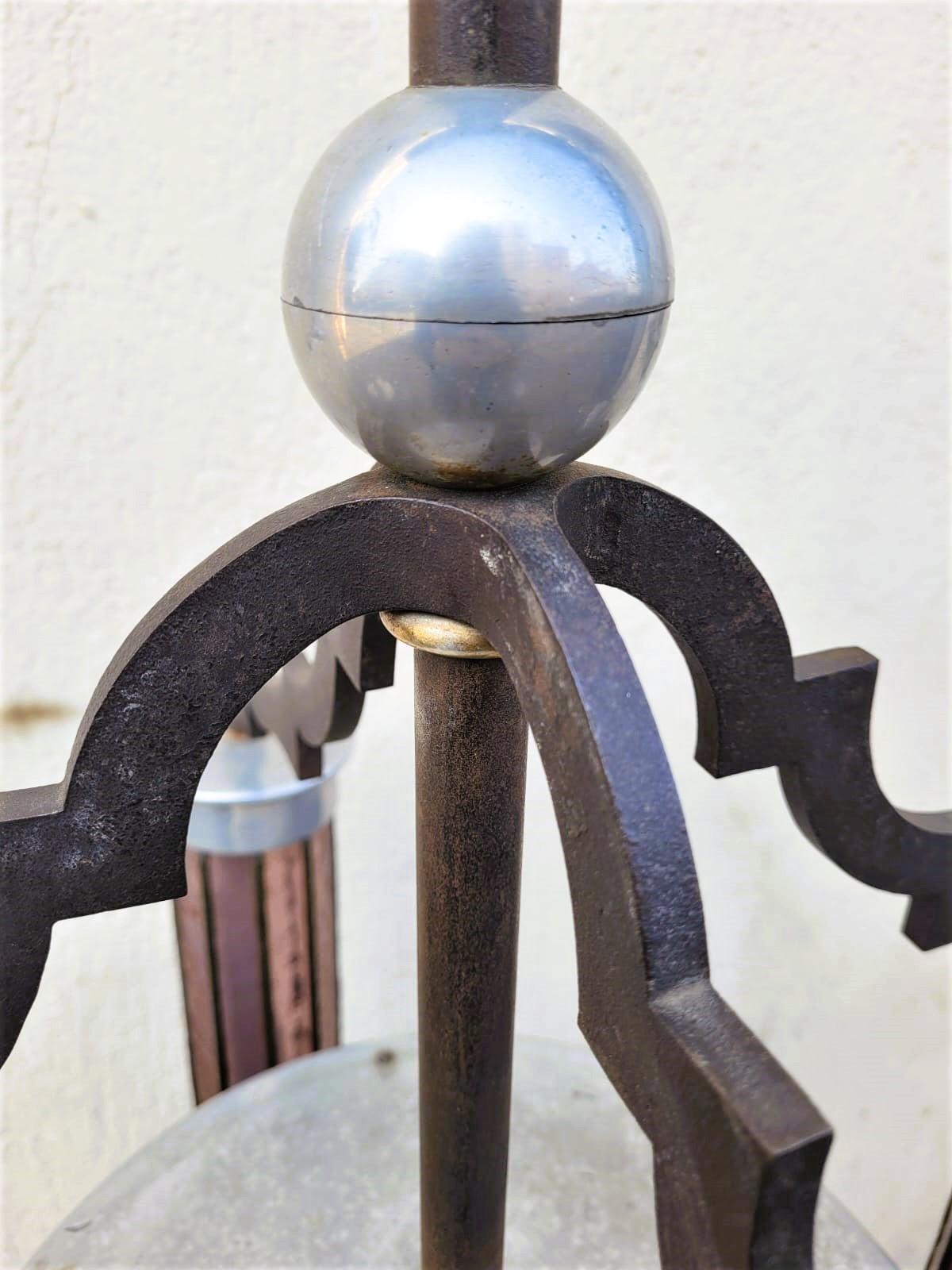Lantern with its bracket, art déco, XXth century In Good Condition For Sale In MARSEILLE, FR