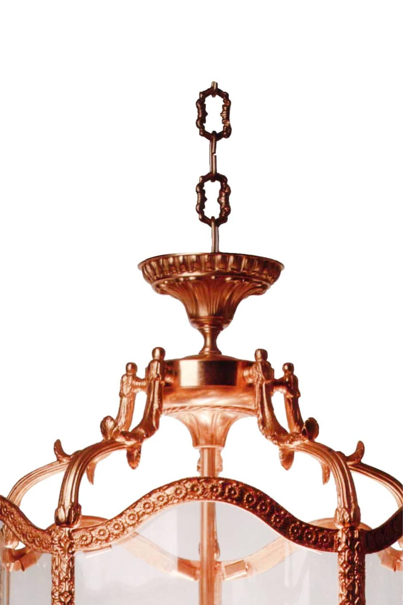 Lanterna a sospensione Castle con vetro curvato In New Condition For Sale In Firenze, FI