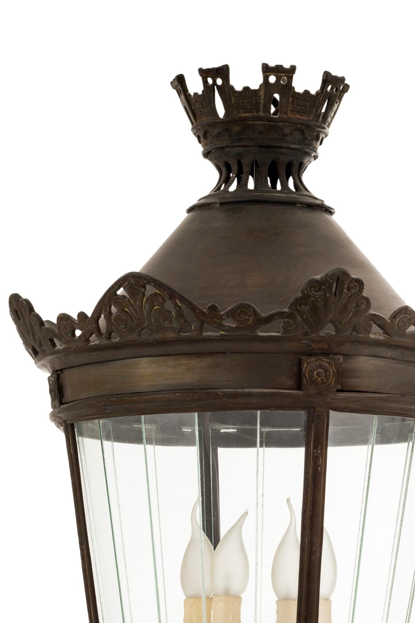 Lanterna classica con struttura in bronzo In New Condition For Sale In Firenze, FI