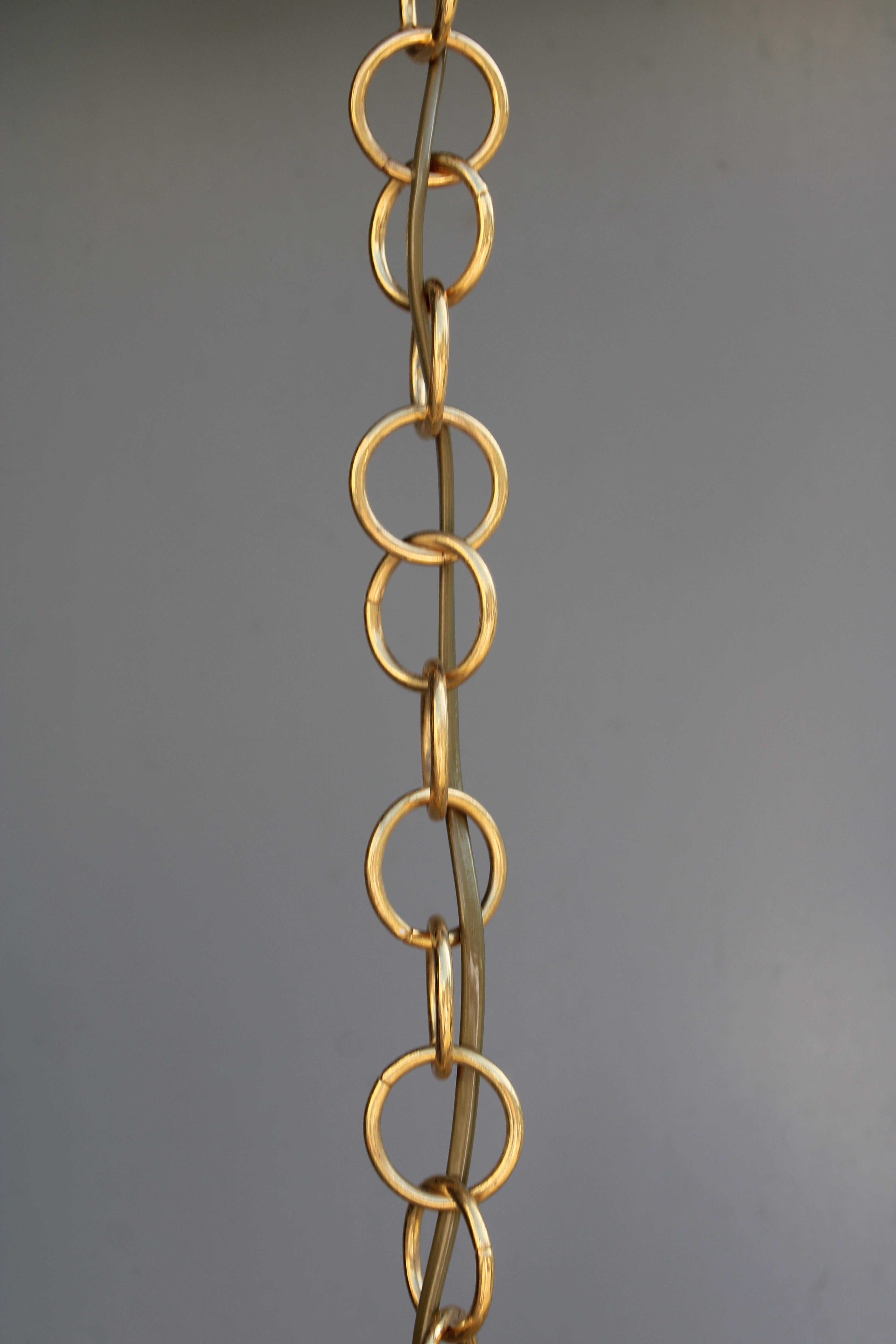 Lanterna in Cristallo e Ottone Mid-century Italian Design 1950 in vendita 7