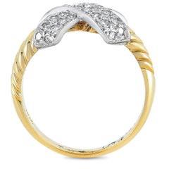 Lanvin 18 Karat Yellow and White Gold 0.45 Carat Diamond Ring