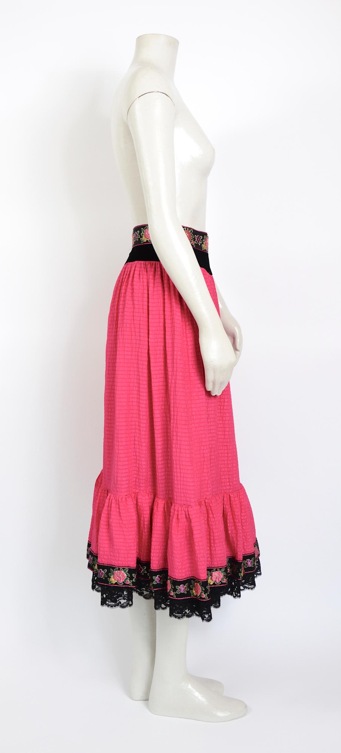 lanvin pink skirt