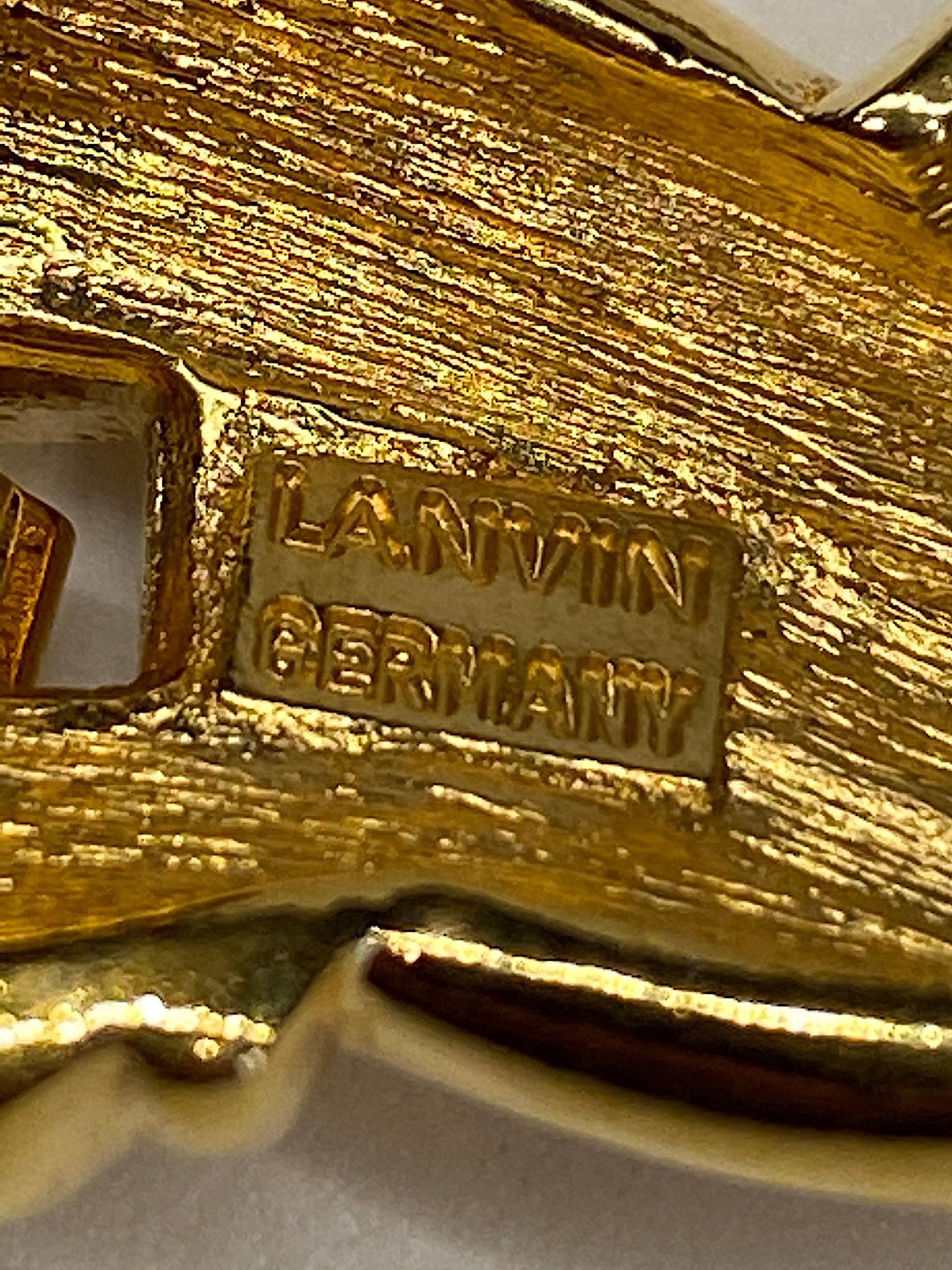 Lanvin 1980s Gold Link Necklace  8