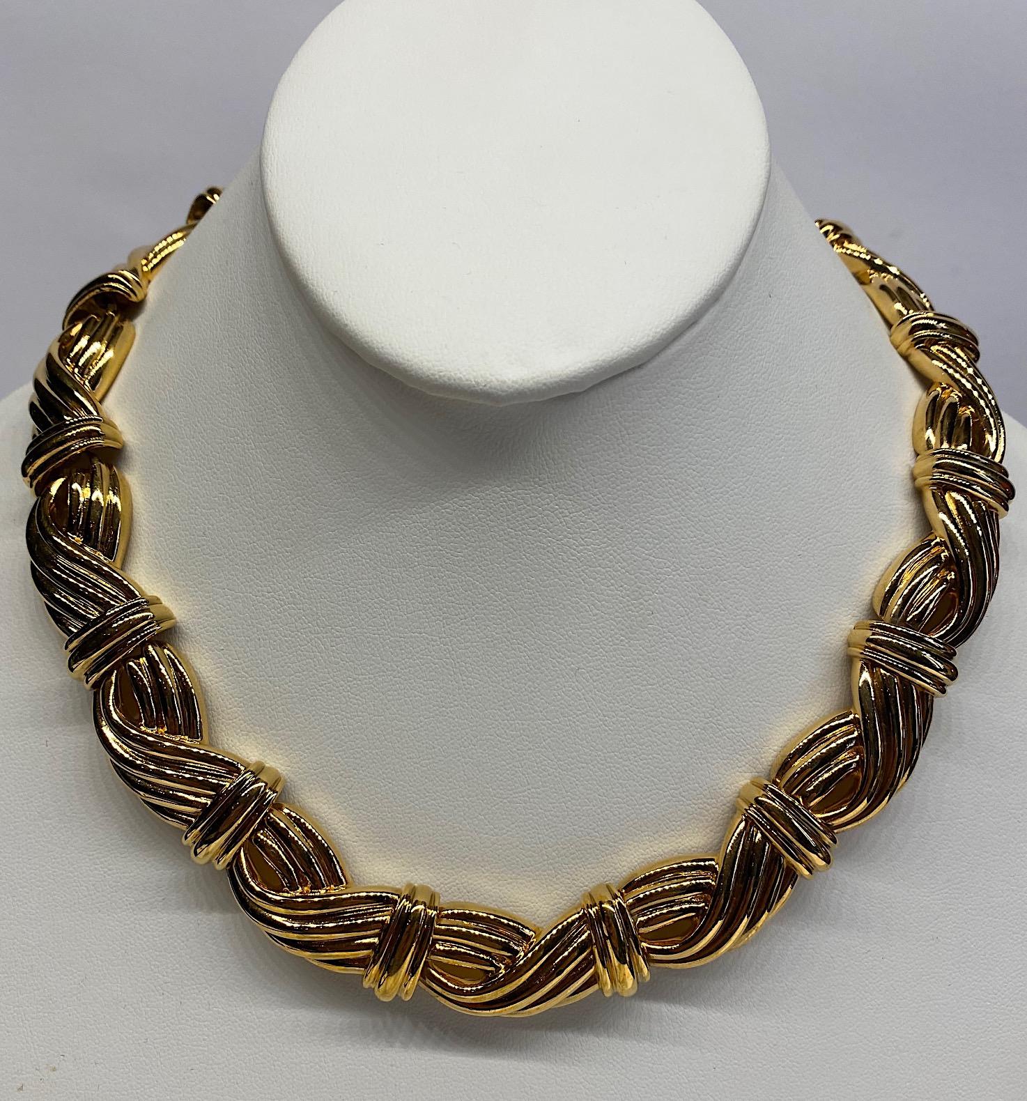 Women's Lanvin 1980s Gold Link Necklace 