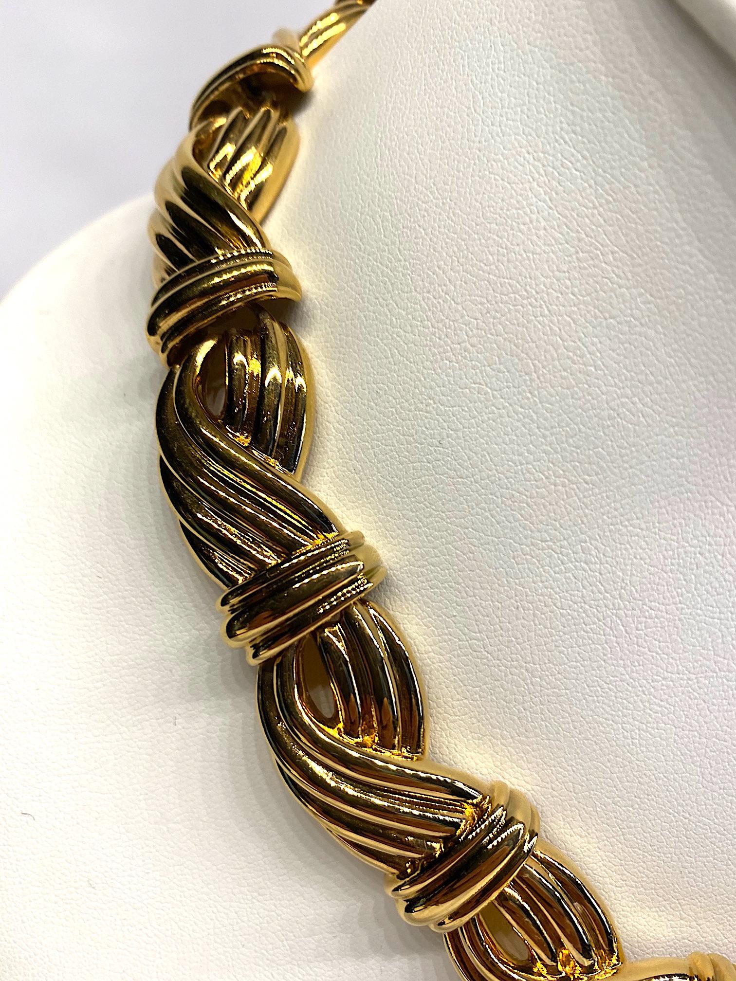 Lanvin 1980s Gold Link Necklace  2