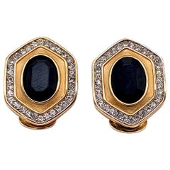 LANVIN 1980s Vintage Clip On Earrings