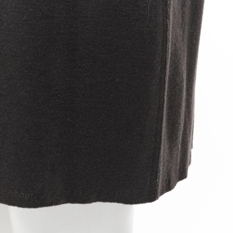 LANVIN 2004 Alber Elbaz, tubino in lana marrone e nero impreziosito da gioielli FR38 S in vendita 5