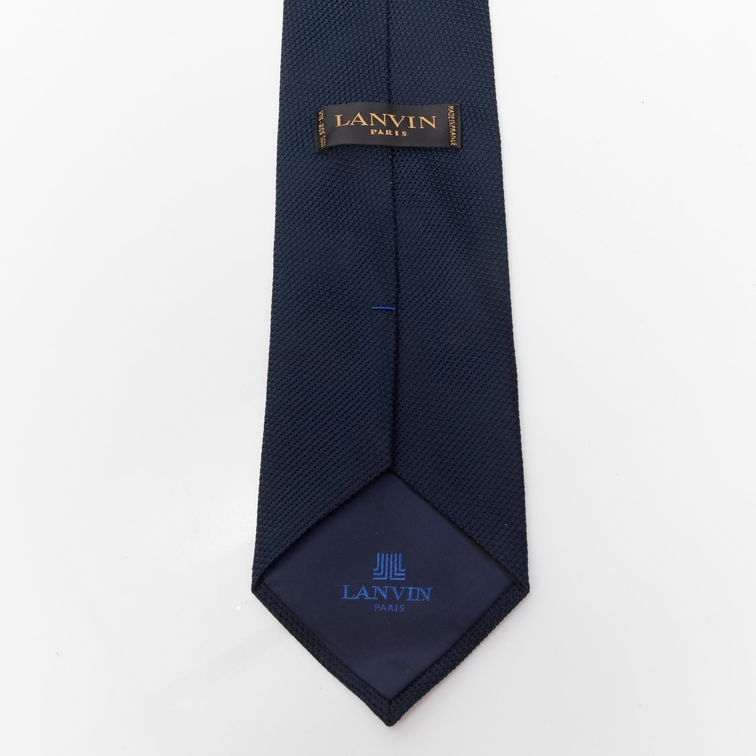 LANVIN 2004 Alber Elbaz fox fur detachable navy blue tie shawl scarf collar 1