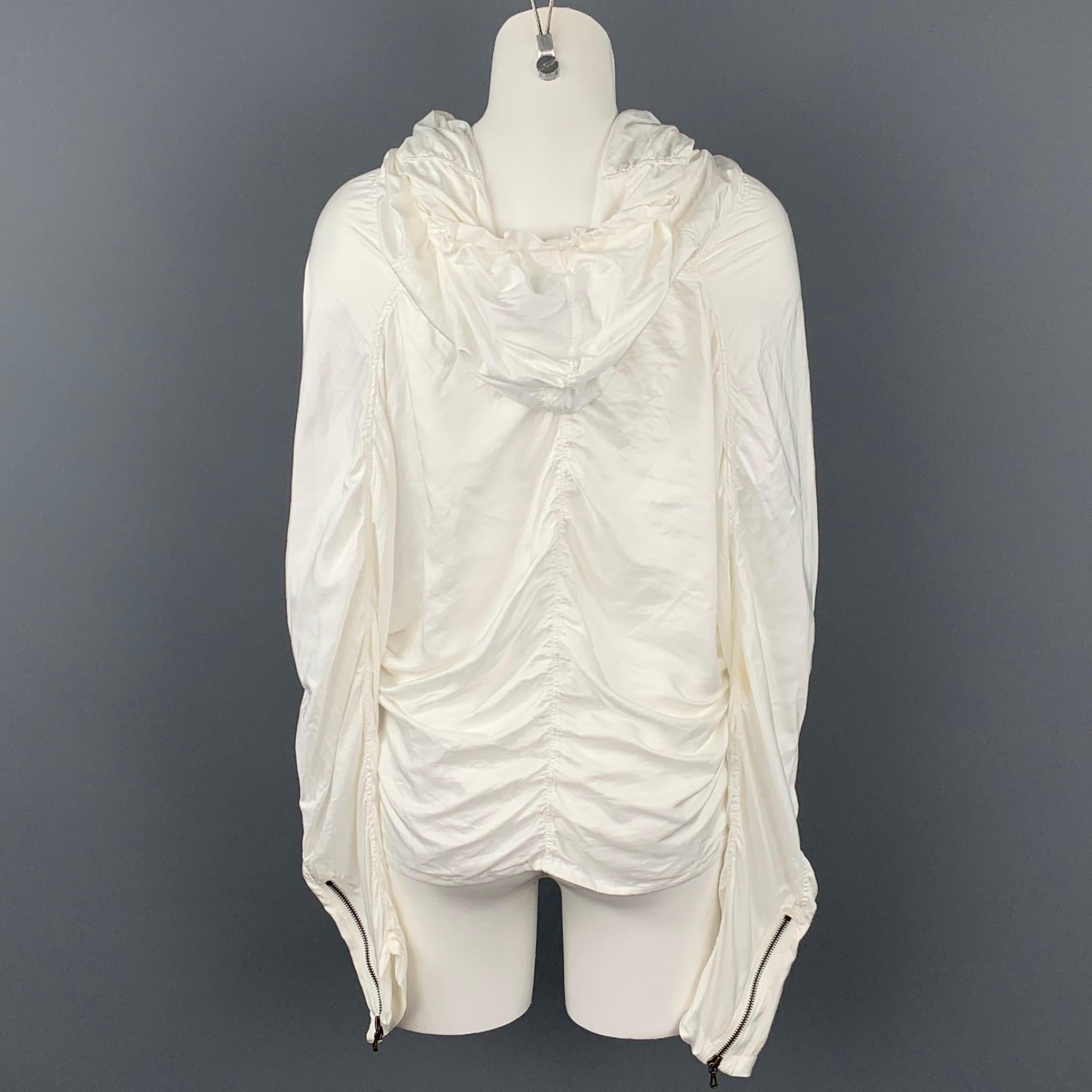 LANVIN 2007 by Alber Elbaz Size 6 White Polyester Casual Top In Good Condition In San Francisco, CA
