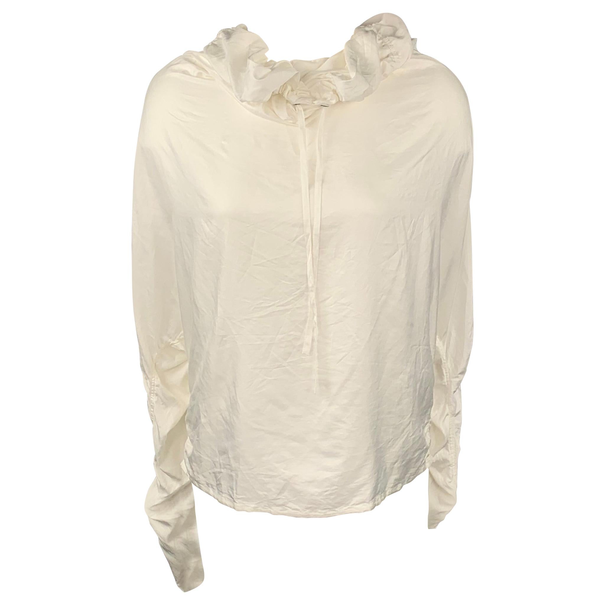 LANVIN 2007 by Alber Elbaz Size 6 White Polyester Casual Top