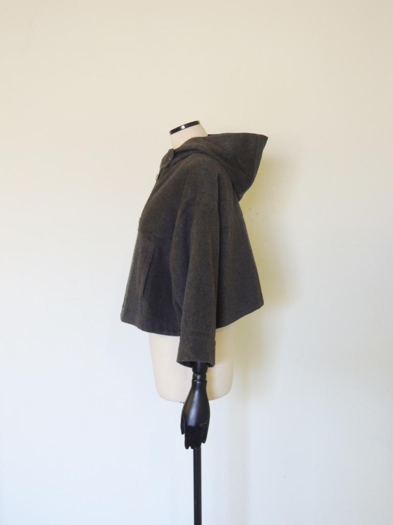 crop wool coat