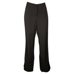 LANVIN 2007 Size 10 Black Viscose Dress Pants