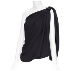 Alber Elbaz Lanvin Fall Winter 2014 Sleeveless Black Fringe Evening Top ...