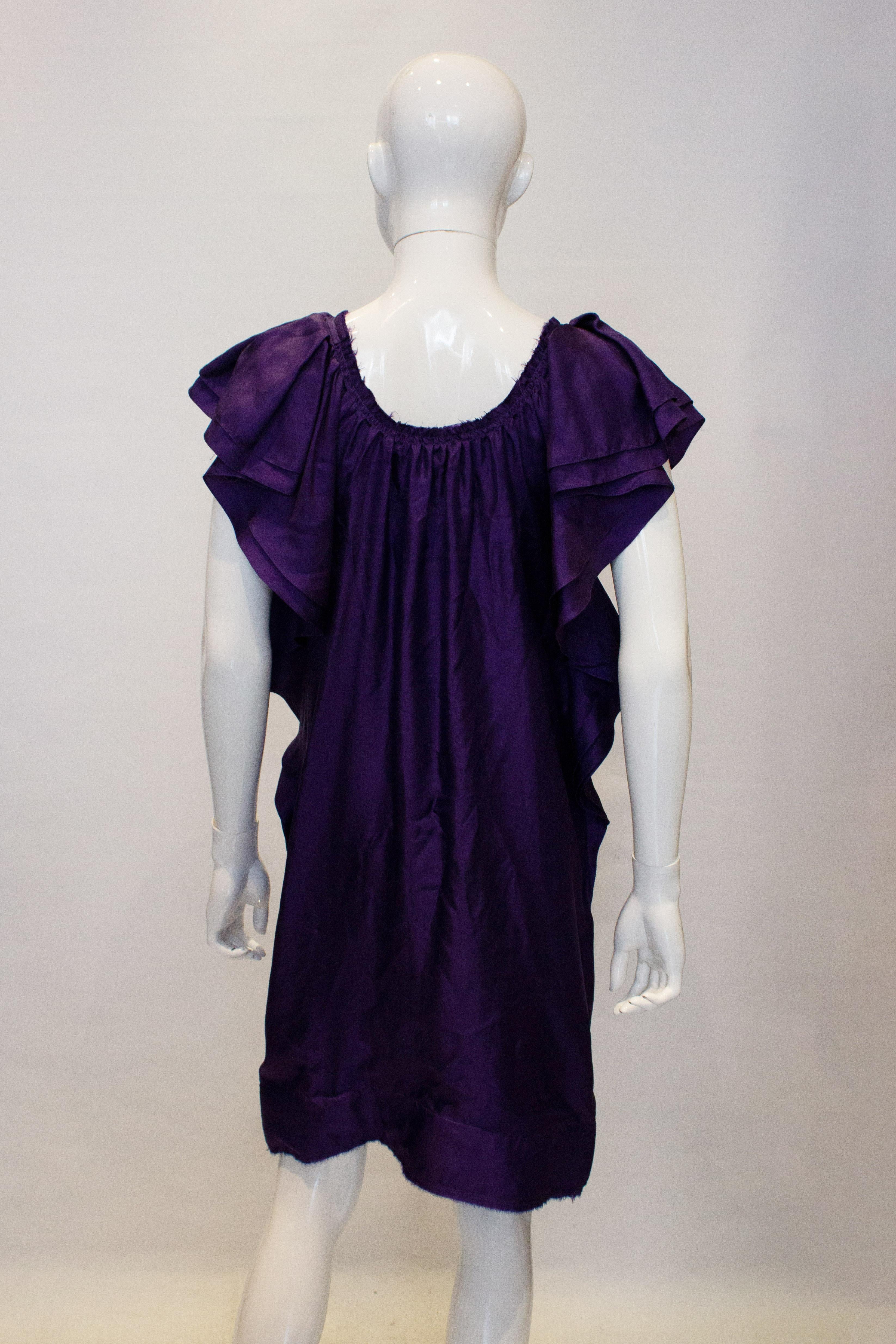Black Lanvin 2008 Purple Silk Dress