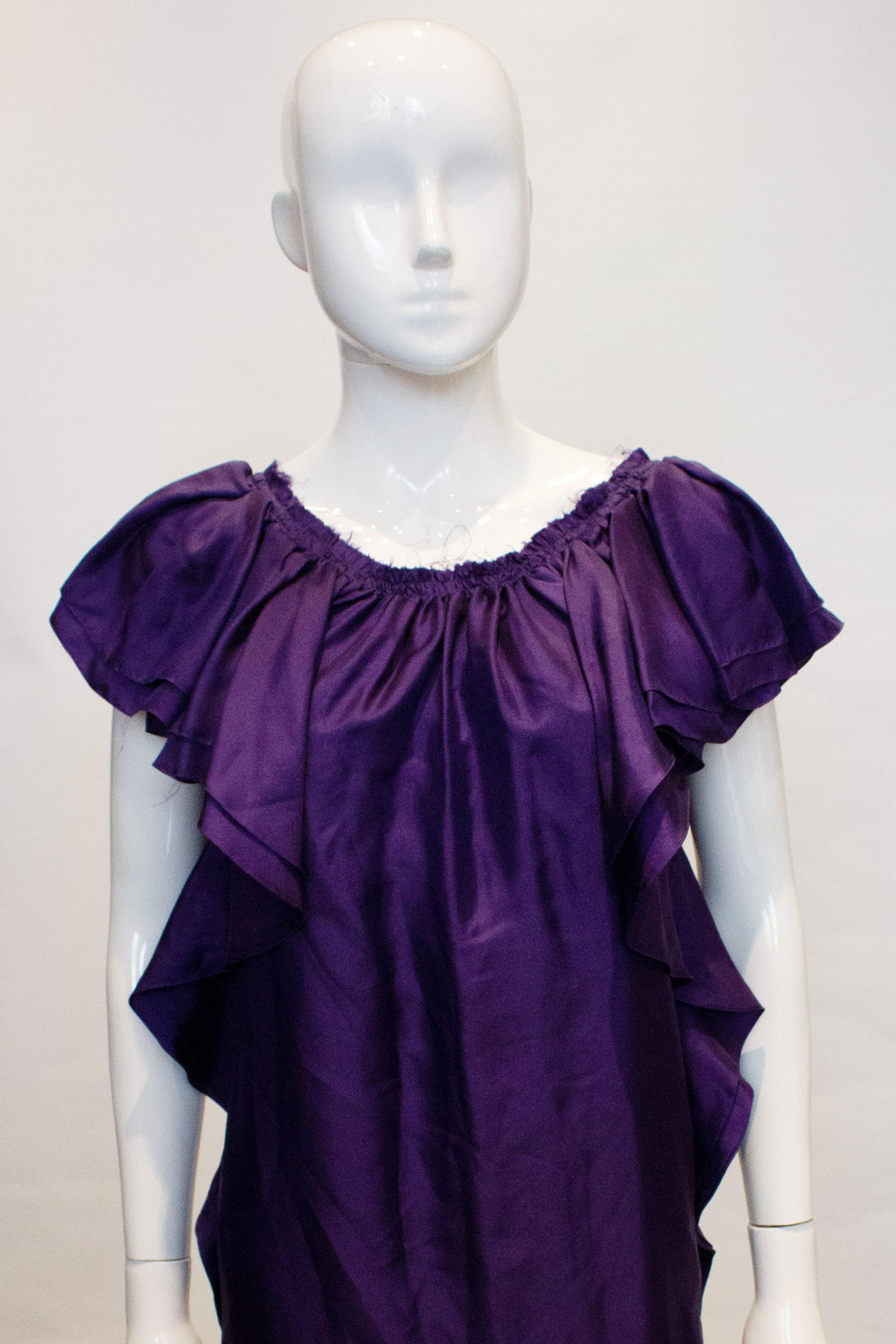 Lanvin 2008 Purple Silk Dress In Excellent Condition In London, GB