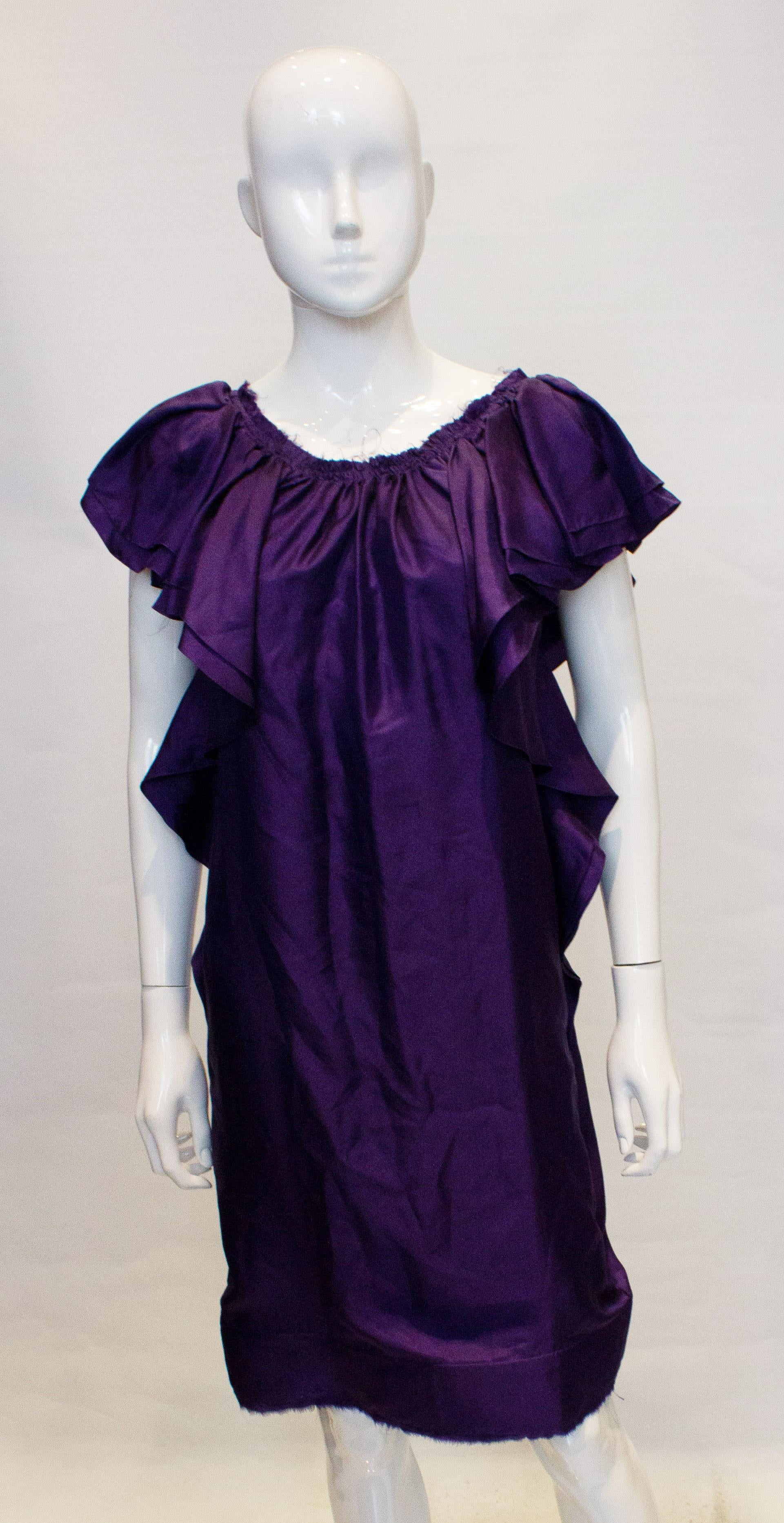Women's Lanvin 2008 Purple Silk Dress