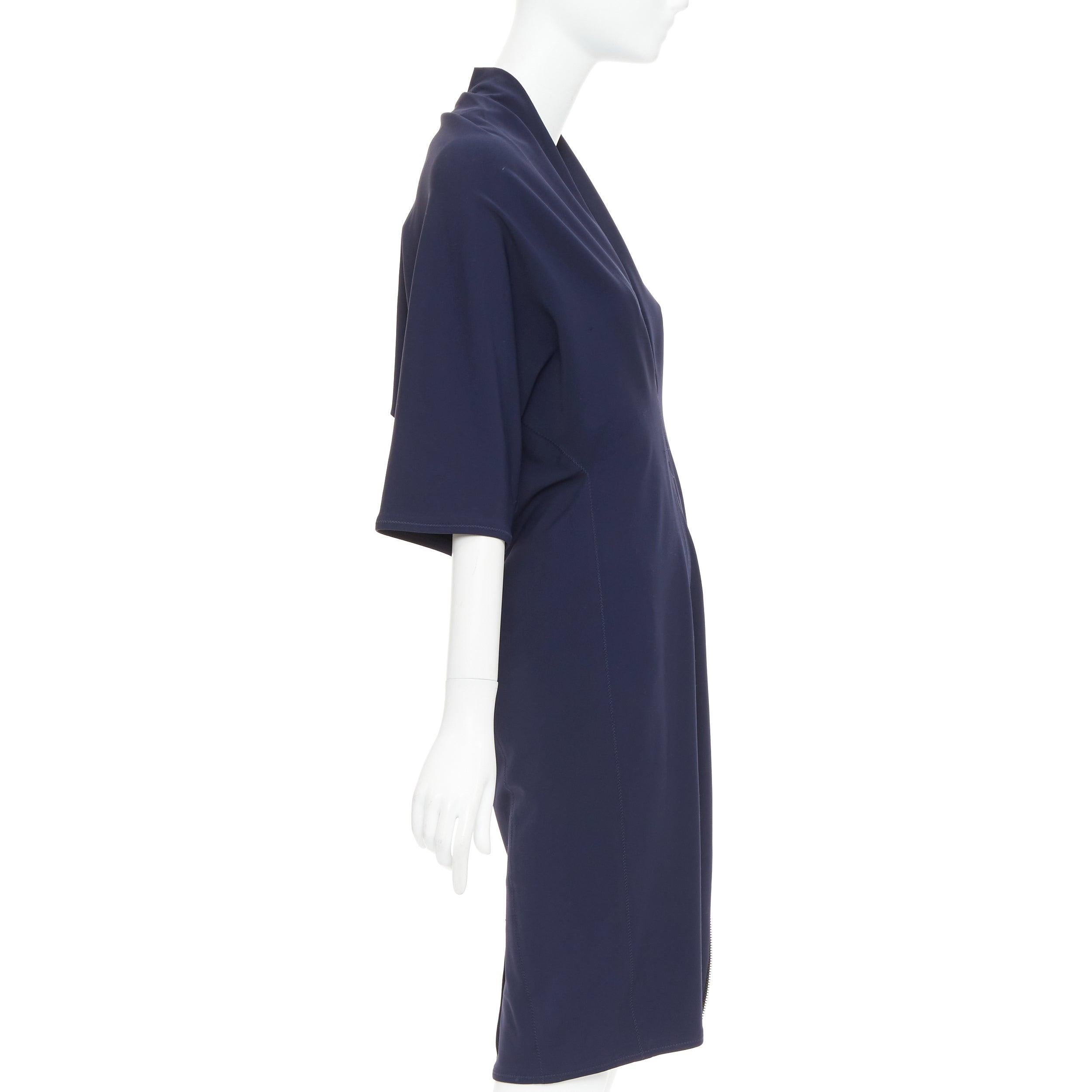 LANVIN 2011 Alber Elbaz abito dolman con scollo a V e zip laterale FR40 L. In condizioni buone in vendita a Hong Kong, NT