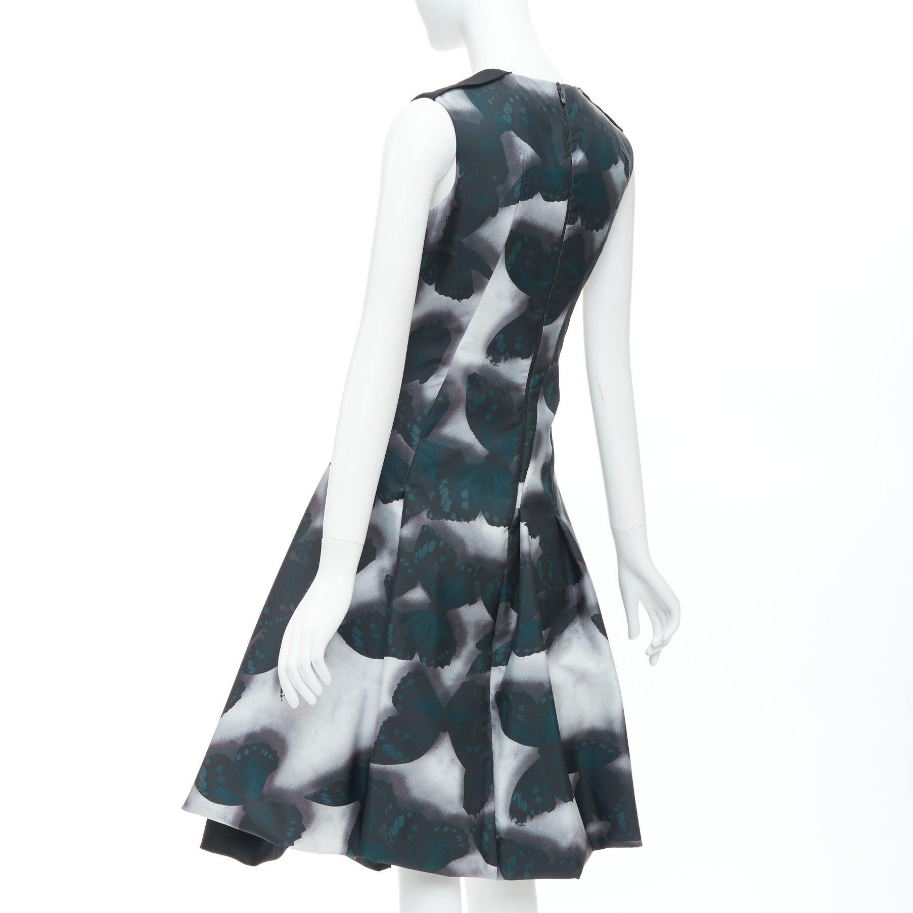 LANVIN 2013 Pasarela Vestido de cóctel gris con paneles de mariposa FR36 S Jeon Jihyun en venta 1