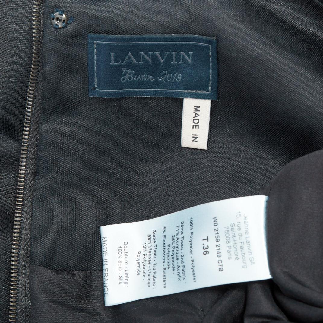 LANVIN 2013 Pasarela Vestido de cóctel gris con paneles de mariposa FR36 S Jeon Jihyun en venta 3