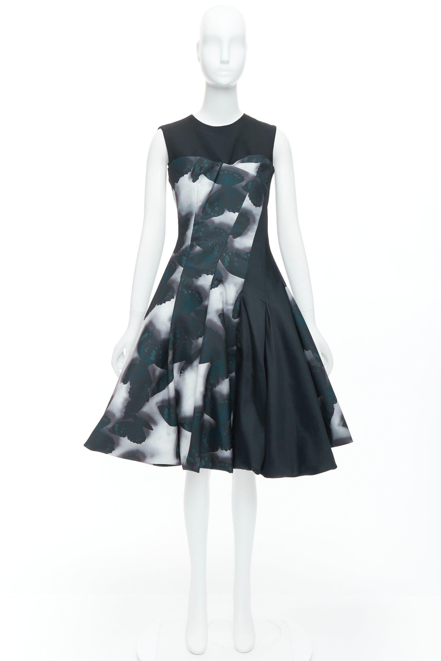 LANVIN 2013 Pasarela Vestido de cóctel gris con paneles de mariposa FR36 S Jeon Jihyun en venta 4