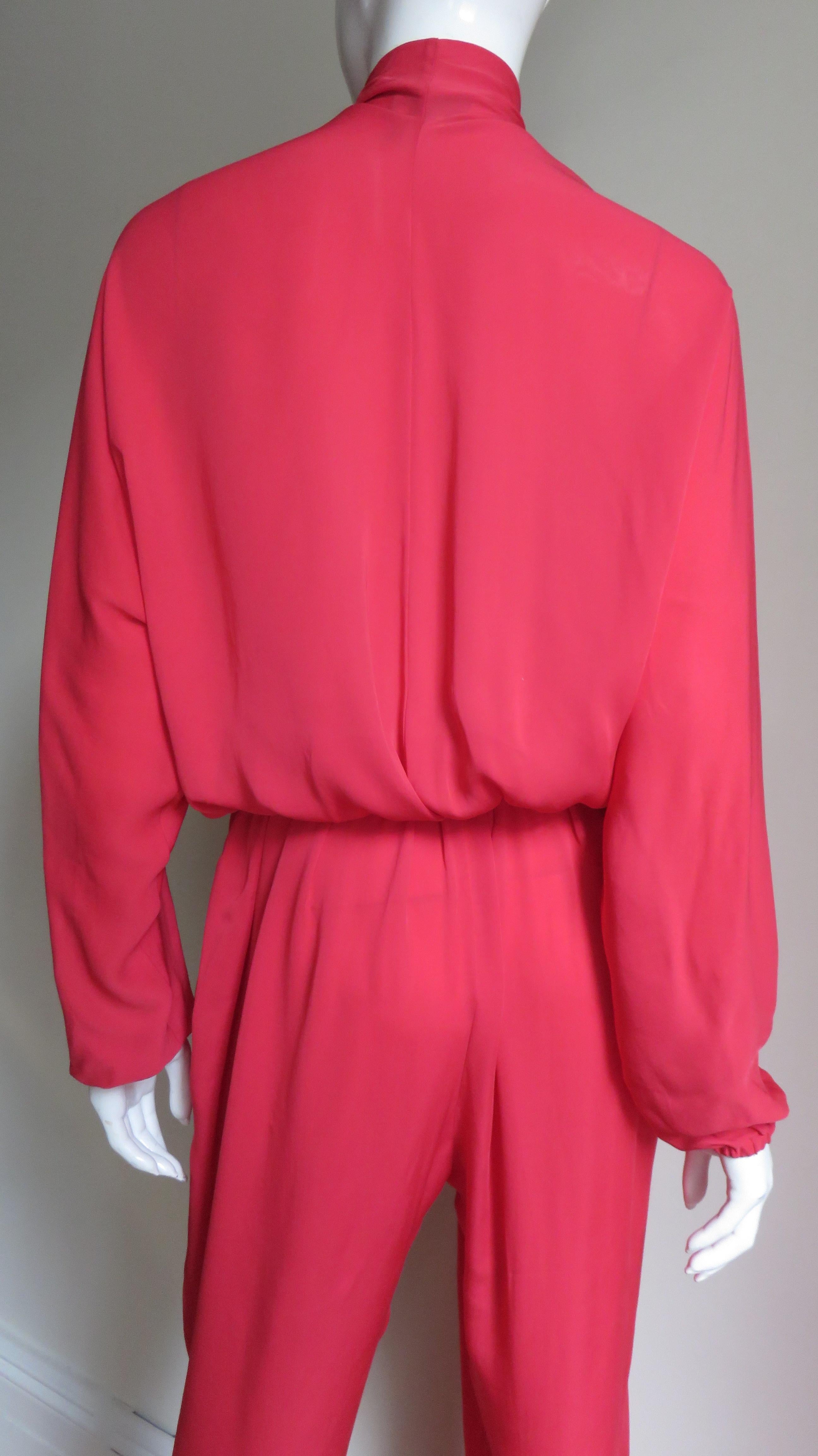 Lanvin New S/S 2014 Silk Jumpsuit For Sale 4