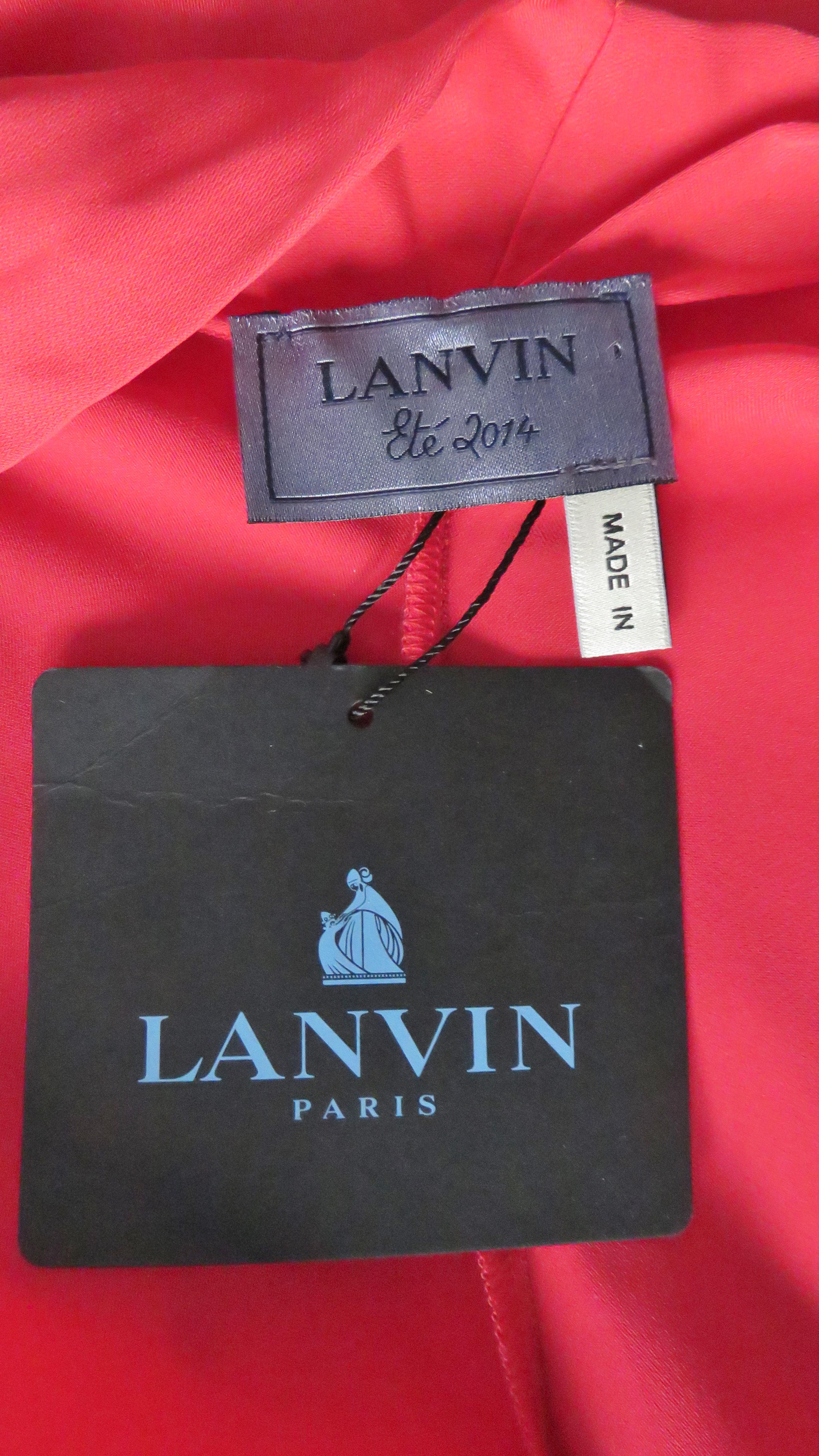 Lanvin New S/S 2014 Silk Jumpsuit For Sale 7