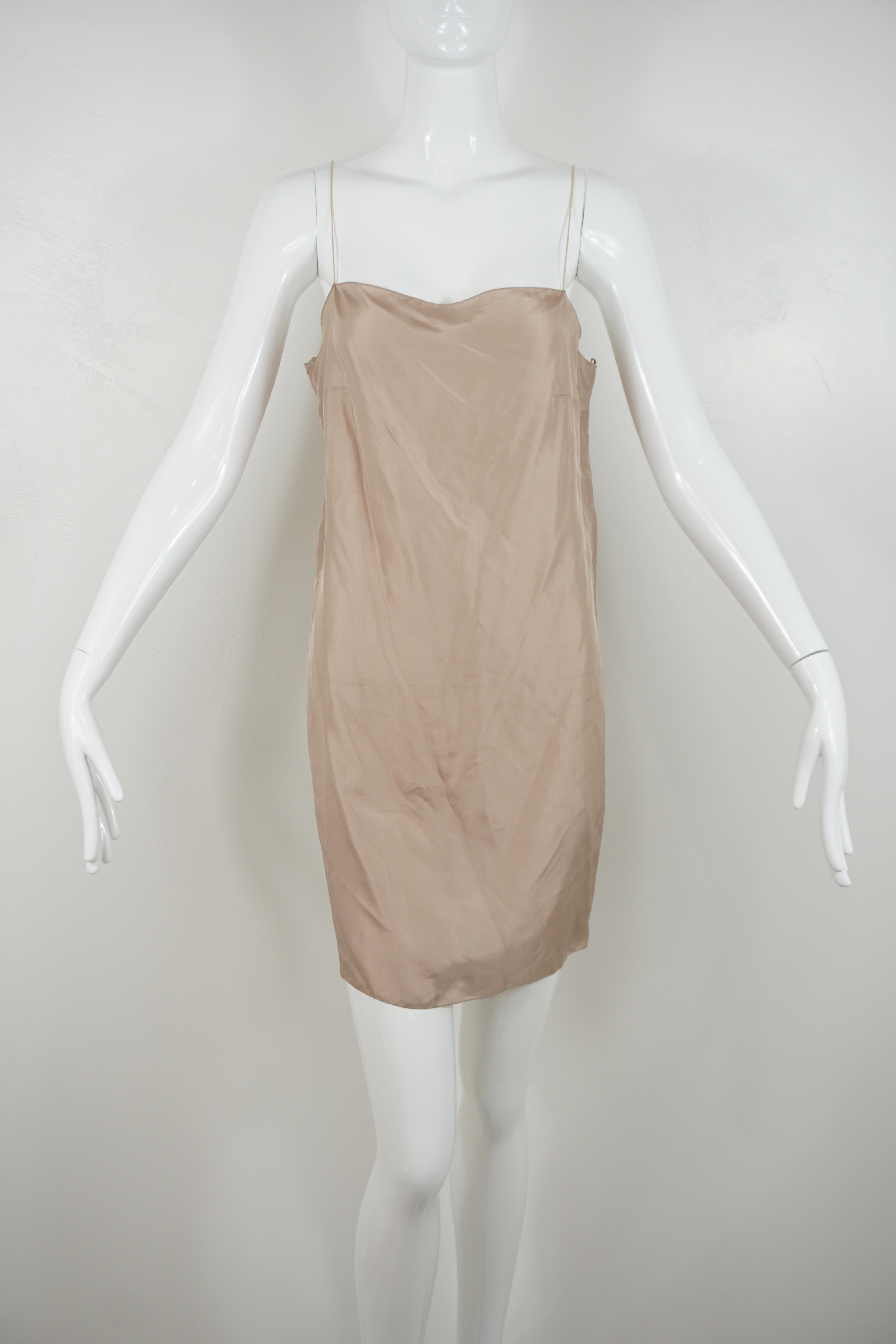 Lanvin 2015 Hiver Runway Nudefarbenes griechisches Chiffon-Kleid 8