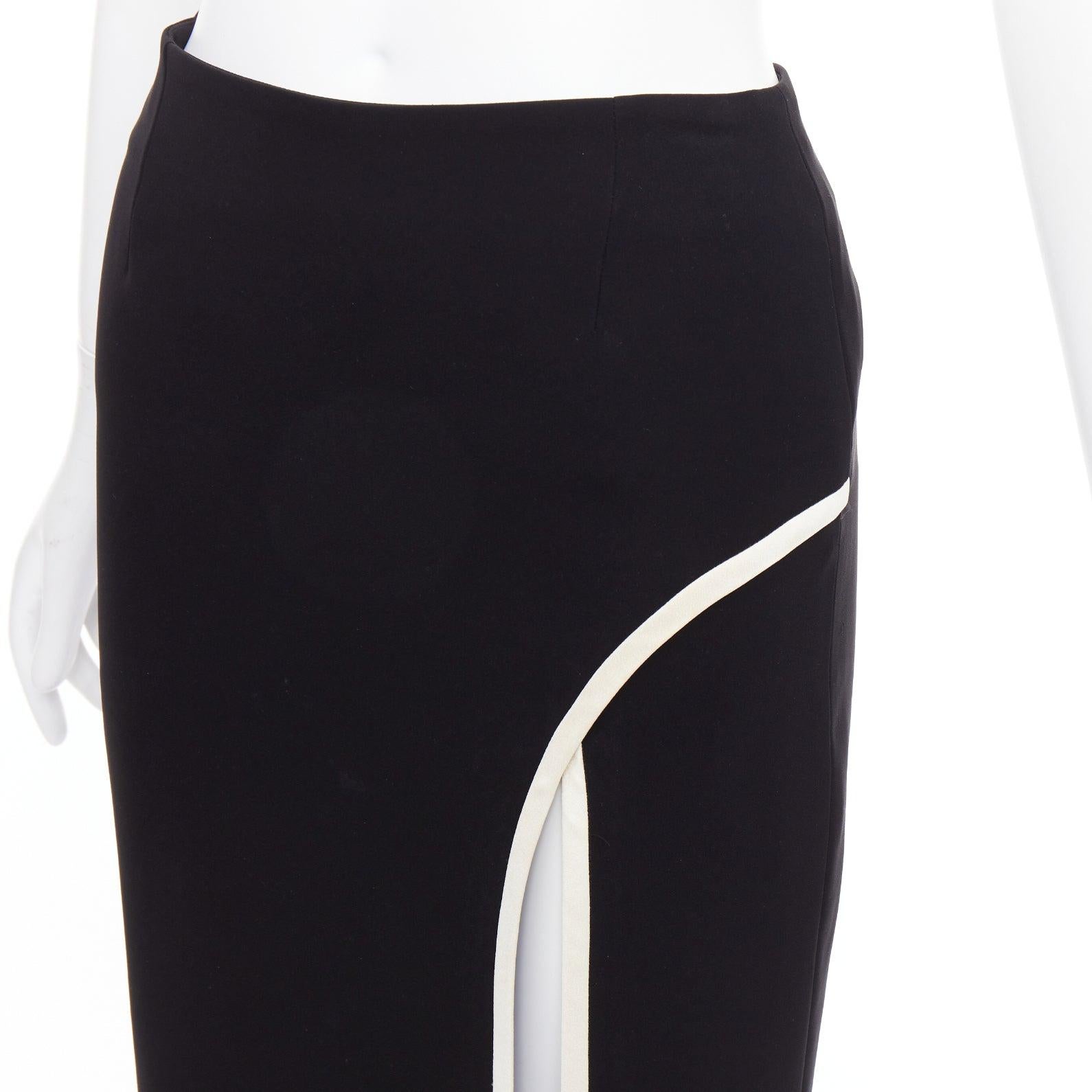 LANVIN 2017 Cady jupe crayon noire crème bordée à l'avant fendue à la taille haute FR34 XS
Référence : GEGG/A00016
Marque : Lanvin
Designer : Alber Elbaz
Collectional : 2017 SS
Matière : Polyester, Fabrice
Couleur : Noir, Crème
Motif :