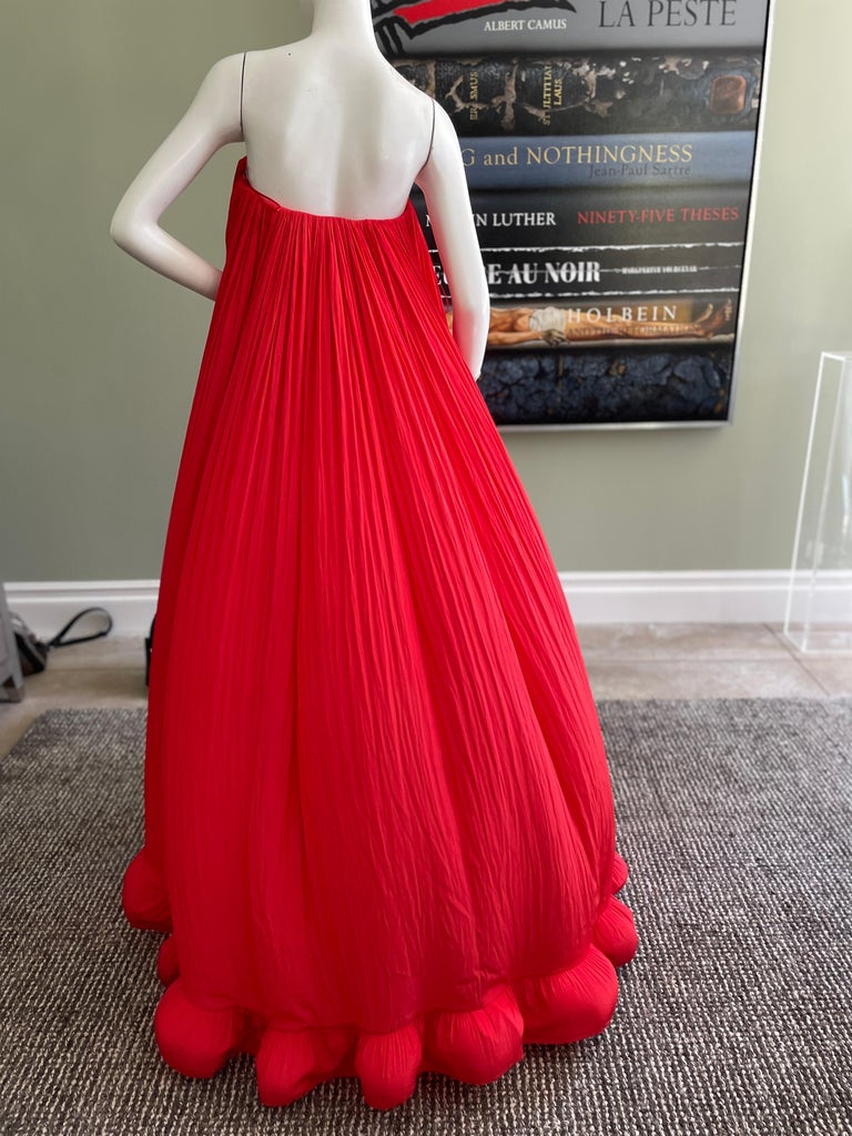 Lanvin 2022 Tribute (to Alber Elbaz) Amazing Voluminous Pleated Red Dress  For Sale at 1stDibs | lanvin red dress, voluminous lyocell blend dress, red  voluminous dress