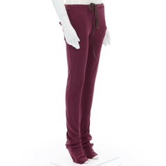 LANVIN ALBER ELBAZ 100% cotton red drawstring waist lounge casual pants S