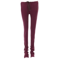 LANVIN ALBER ELBAZ 100% cotton red drawstring waist lounge casual pants S