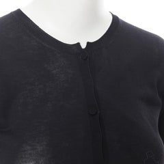 LANVIN ALBER ELBAZ 2005 cotton wide sleeve silk button cardigan sweater XS
