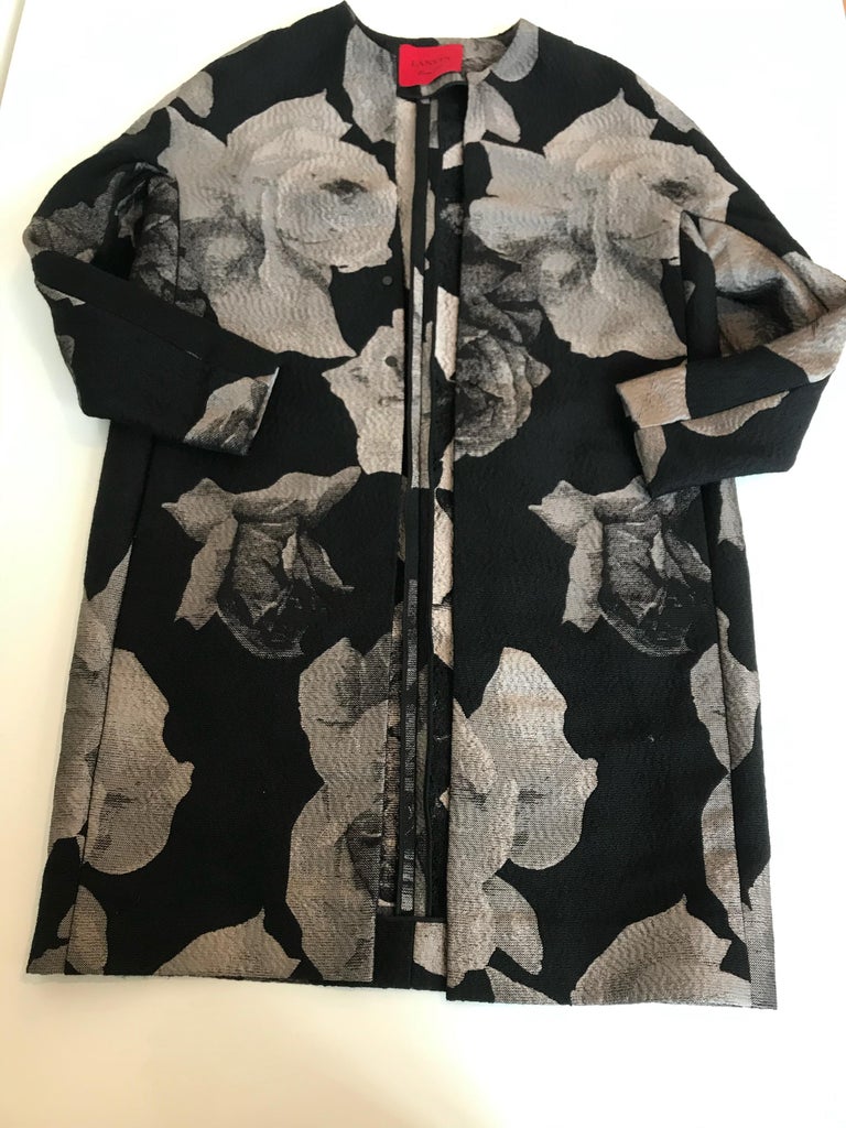 Lanvin Alber Elbaz 2011 Hiver Wool and Silk Floral Print Jacket  For Sale 9