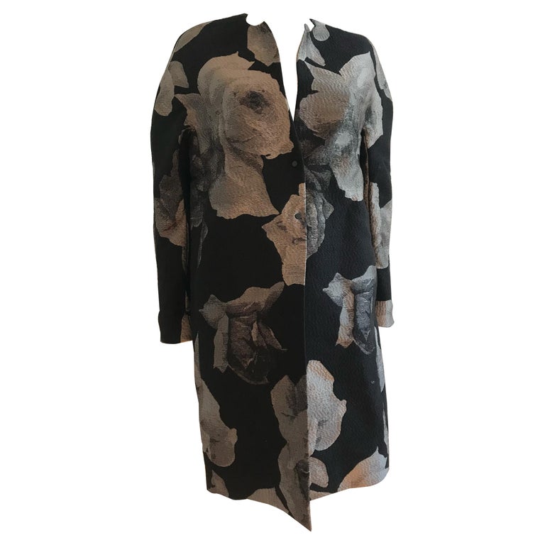 Lanvin Alber Elbaz 2011 Hiver Wool and Silk Floral Print Jacket  For Sale