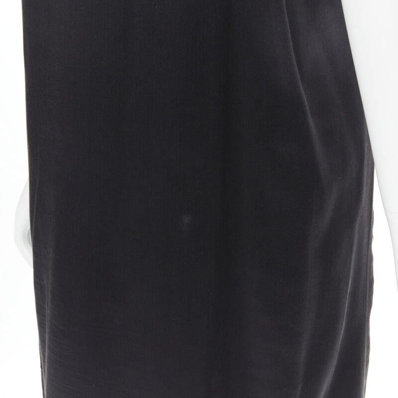 LANVIN Alber Elbaz 2013 nude illusion crystal necklace silk dress M For Sale 3