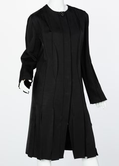 Lanvin Alber Elbaz Black Grosgrain Ribbon Coat-Dress, 2012