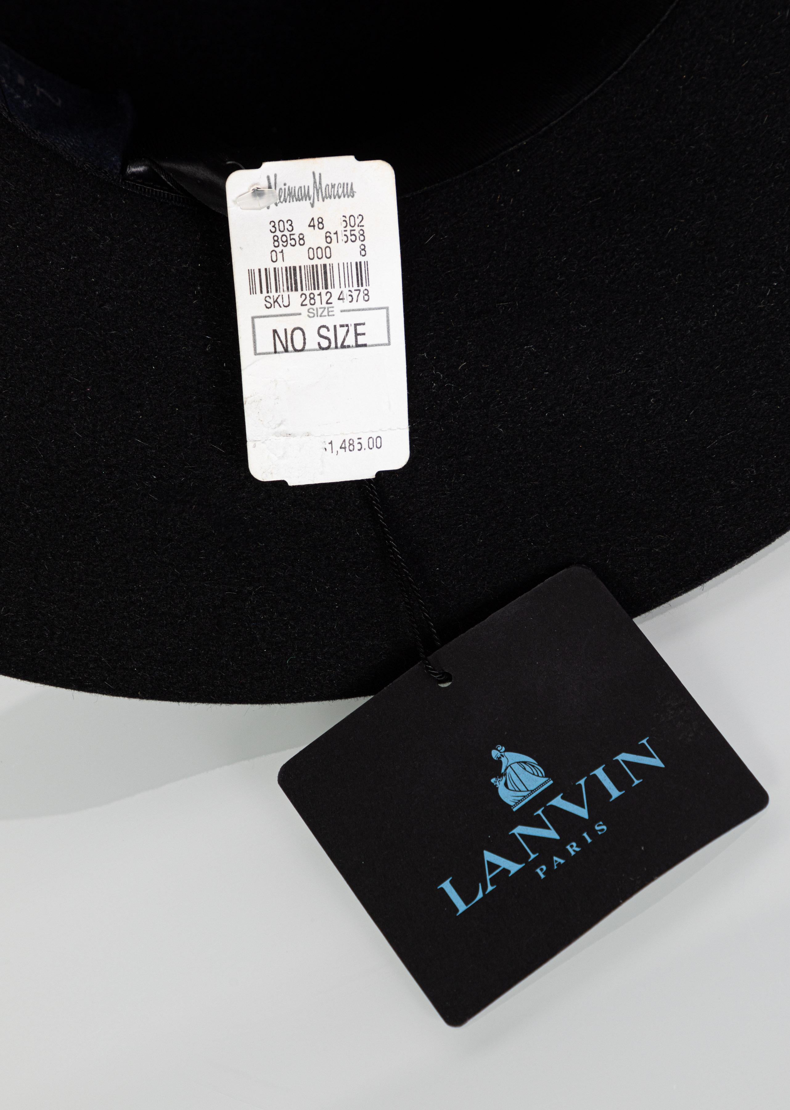 Lanvin Alber Elbaz Embellished Black Felt Hat, 2015 6