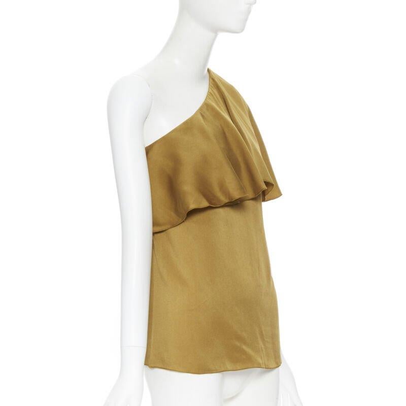 LANVIN ALBER ELBAZ Gold Viskose Acetat geschichtetes ein-Schulter-Abendtop FR36 XS
Referenz: SNKO/A00098
Marke: Lanvin
Designer: Alber Elbaz
Modell: Ein-Schulter-Top
MATERIAL: Viskose, Acetat
Farbe: Gold
Muster: Solide
Verschluss: