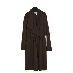 Lanvin Alber Elbaz Manteau FR38 Cappotto Foldes in lana marrone UK10 US8