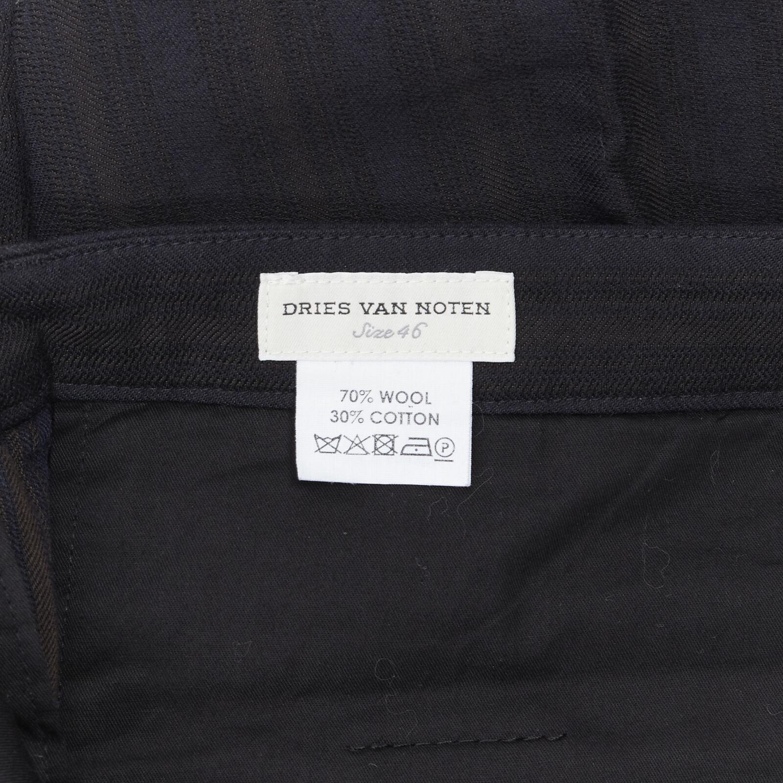 LANVIN ALBER ELBAZ mohair wool black satin side trimmed tuxedo trousers FR44 For Sale 5