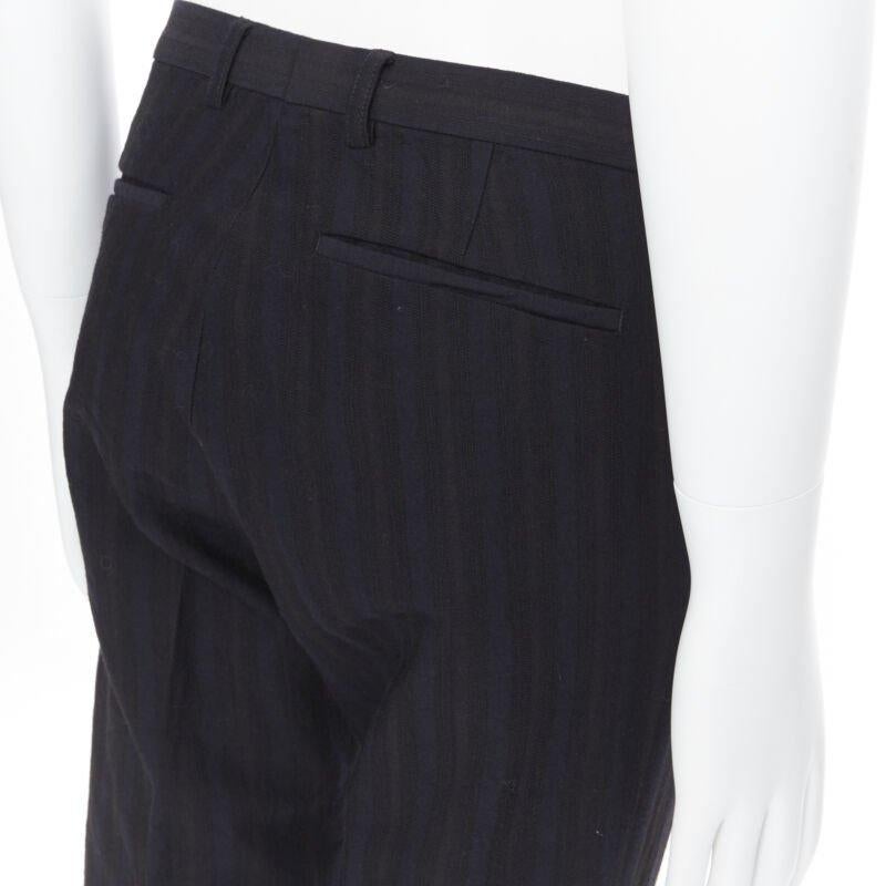 LANVIN ALBER ELBAZ mohair wool black satin side trimmed tuxedo trousers FR44 For Sale 3