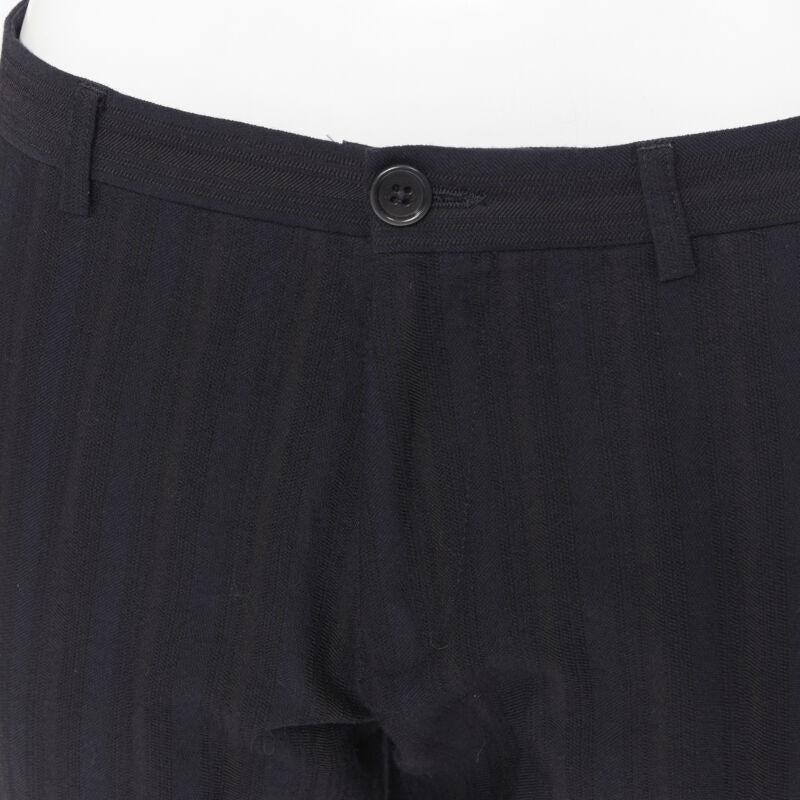 LANVIN ALBER ELBAZ mohair wool black satin side trimmed tuxedo trousers FR44 For Sale 4